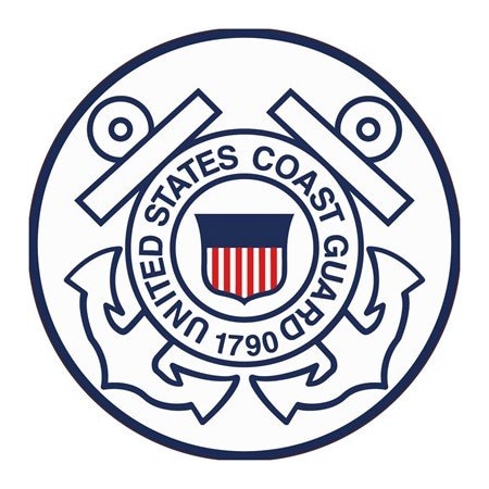 United States Coast Guard Hard Hat Label, Pk25, Material: Reflective Vinyl Sheeting